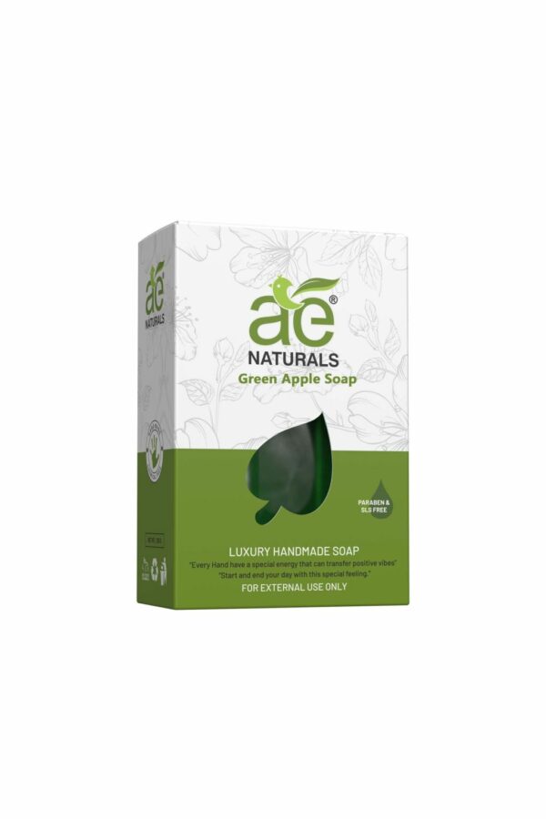 AE Naturals Handmade Green Apple With Glycerine Paraban Free 100g Pack of 3 - Image 2